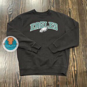 Antigua Philadelphia Eagles Black Cotton Shirt Sweatshirt Retro '92